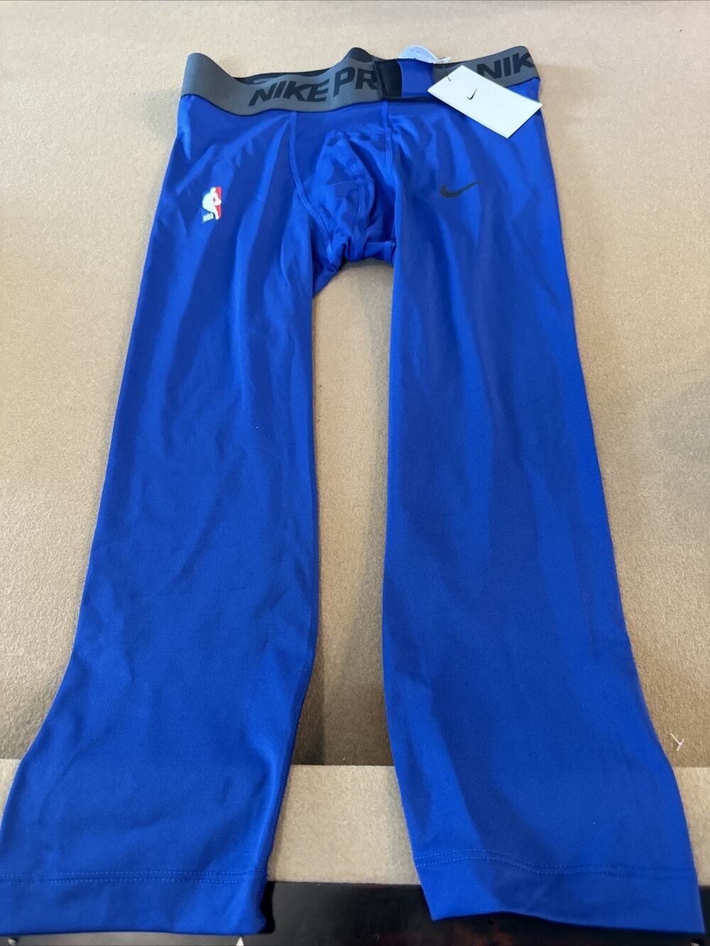Nike Pro NBA Player Issued 3/4 Compression Tights Blue Men's Size L DN1547-403